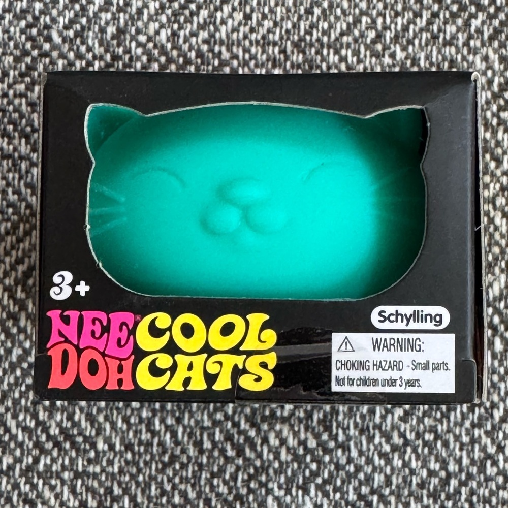 NeeDoh Cool Cats Teal Cat Stress Toy NIB AUTHENTIC